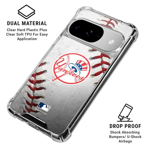 MLB New York Yankees Game Ball Google Pixel 10 Clear Case